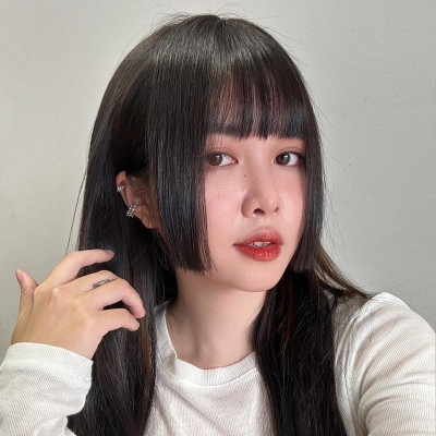 Mái Hime mái thưa tóc thậ.t nữ (không có tóc phía sau) - Tóc Giả Vân Anh