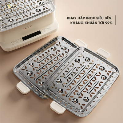 Nồi hấp điện BEAR 3 tầng 12L công suất 800W (EFS-4H27E / DZG-CA2G2)