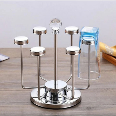 Giá úp cốc Inox xoay 360 độ