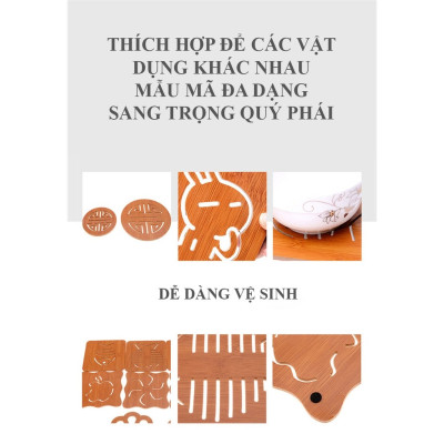 Miếng Lót Ly, Lót Nồi Bằng Gỗ Nhiều Mẫu Khác Nhau