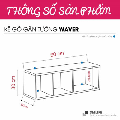 Kệ trang trí mini tiện dụng SMLIFE Waver