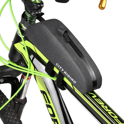 Túi Treo Xe Đạp Gắn Sườn Trước Chống Thấm Nước Nylon Cao Cấp Kích Thước 25.5x8.5x5cm Dễ Vệ Sinh & Chống Mài Mòn TD01