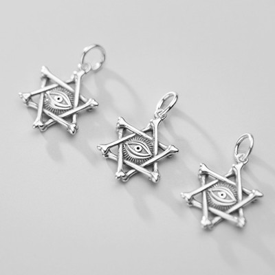 Combo 2 cái charm bạc hình con mắt ngàn năm (yugi oh) treo - Ngọc Quý Gemstones