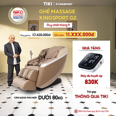 CHỈ GIAO MIỀN BẮC | Ghế massage KINGSPORT Standard G2 con lăn di chuyển cổ vai, thiết kế hiện đại 2024, khung ghế rộng rãi và thoải mái