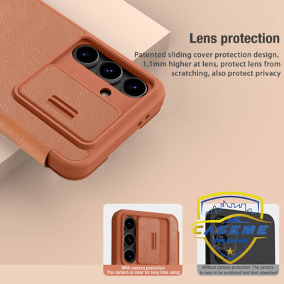 Bao Da Nillkin Qin Pro Dành Cho Samsung Galaxy S24 FE Thiết Kế Sang Trọng, Bảo Vệ Toàn Diện - Hàng Chính Hãng