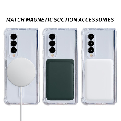 Ốp lưng chống sốc trong suốt hỗ trợ sạc Maqsafe cho Samsung Galaxy Z Fold 3 / Z Fold 4 hiệu Likgus Maqsafe Magetic Case siêu mỏng 1.5mm, độ trong tuyệt đối, chống trầy xước, chống ố vàng, tản nhiệt tốt - hàng nhập khẩu