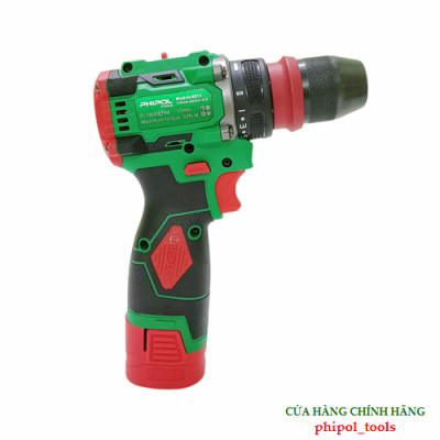 Combo Máy khoan pin chuyên vít 2 đầu rời 10mm có chỉnh tốc PHIPOL TOOLS PH3015 Kèm 2 pin và sạc - Hàng Chính Hãng