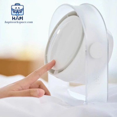 Quạt để bàn hàng chính hãng WiWU Snow Small Hurricane 2.000mAh Wi-FS07: Quạt mini tích điện, điều chỉnh góc độ