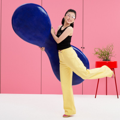 DOTTIE - Áo ba lỗ đính đá - Đen - T0759