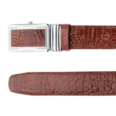 Thắt Lưng Nam Da Cá Sấu Gai Lưng Bản Lớn Huy Hoàng HT4226 - Vàng