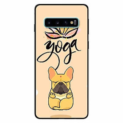 Ốp lưng in cho Samsung S10 Mẫu Cún Yoga