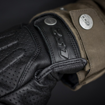  Găng Tay Da Dê Bảo Hộ Lái Moto, Xe Máy LS2 RUST MAN LEATHER DÀI NGÓN - GARA20