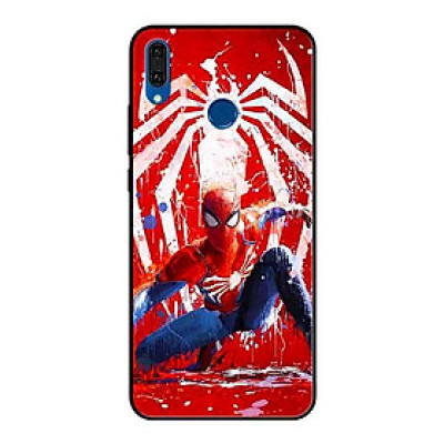 Ốp Lưng in cho Huawei Y9 2019 Mẫu Người Nhện Nền Neon - Hàng Chính Hãng