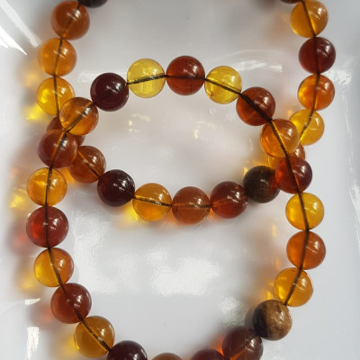 Vòng tay chuỗi đá Hổ Phách vàng nâu tự nhiên đẹp Size hạt 8mm Vòng hợp nữ mệnh thổ mệnh kim may mắn tốt sức khỏe công danh sự nghiệp xinh tay ạ