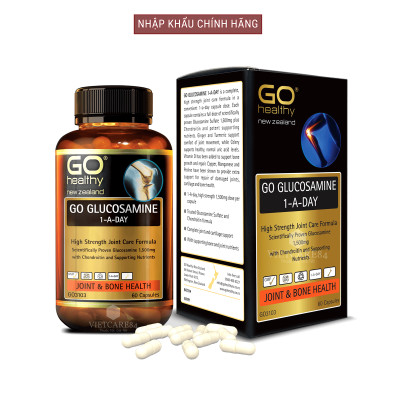 Bộ Sản Phẩm Nhập Khẩu Chăm Sóc Xương Khớp: Viên Uống Xương Khớp Go Glucosamine 1-A-Day 60 Viên Và 2 Hộp Viên Uống Canxi Hữu Cơ Nano NZ Ultra Cal 30 Viên