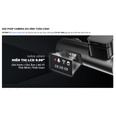 Camera Hành Trình Vietmap TS-C1 Full HD, Kết nối wifi ko dây, ghi hình vòng lặp - Hàng chính hãng