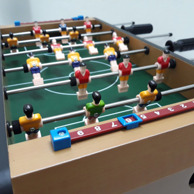 Bàn bi lắc mini 50cm bằng gỗ có 6 tay cầm