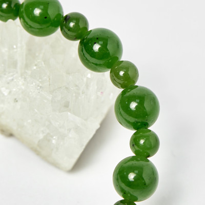 Vòng Chuỗi Mân Côi Đá Ngọc Bích hạt đá 10mm,ni 50mm - Ngọc Qúy Gemstones