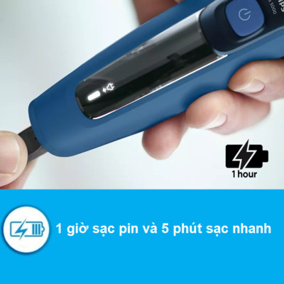 Máy cạo râu khô và ướt, thương hiệu cao cấp Philips Hà Lan S5466/03 Serial 5000 - HÀNG CHÍNH HÃNG