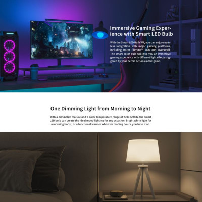 Bóng đèn Led thông minh Yeelight Bulb W4 Lite 9W - RGB 16 triệu màu - Hỗ trợ Apple Homekit, Razer Chroma