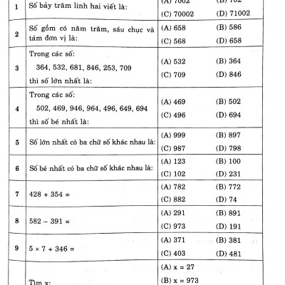 500 Bài Toán Trắc Nghiệm 3 (Biên Soạn Theo Chương Trình Giáo Dục Phổ Thông Mới)