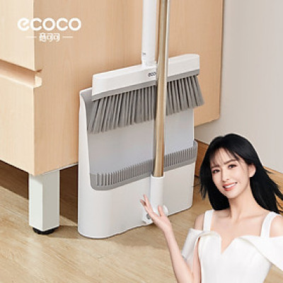 Bộ chổi quét nhà kèm hót rác  E2396 - 2 in 1 cán dài xoay 180 độ gấp gọn lông mềm cao cấp