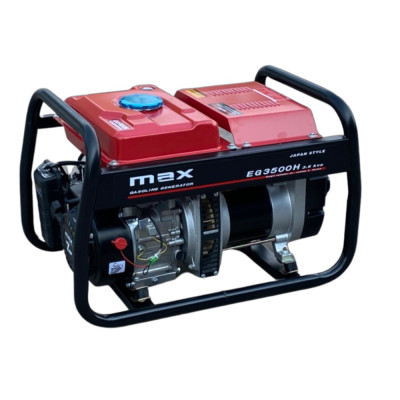 Máy phát điện ABG Max EG3500H - Máy Phát Điện Chạy Xăng Công Suất 3.6Kw Bình Nhiên Liệu Lớn Mức Độ Tiêu Thụ Nhiên Liệu Thấp Tiết Kiệm Điện An Toàn Với Môi Trường Có Thể Khởi Động Bằng Cách Gật Nổ Hoặc Đề 