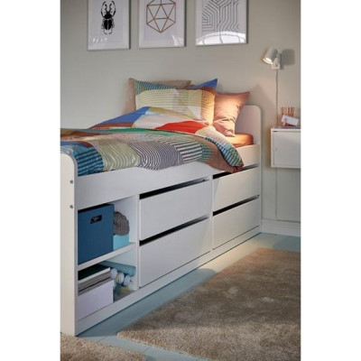 SLAKT, Giường đơn 4 hộc tủ kéo, 206 x 35cm, thiết kế Bắc Âu thời thượng, sản xuất bởi Scandi Home