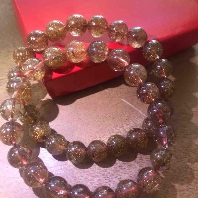 VÒNG TÓC ĐỎ THẠCH ANH ĐẸP SIZE 9mm MÀU NÂU NÂU CHUẨN NỮ MỆNH THỔ ĐÁ THIÊN NHIÊN