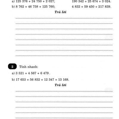 Sách - Vở Bài Tập Nâng Cao Toán 4 - Tập 2 (Bám Sát SGK Chân Trời Sáng Tạo)