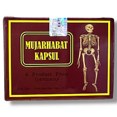 Viên uống xương khớp đỏ Mujarhabat Kapsul xuất xứ Malaysia - Hộp gồm 20 ống - Mã số 2055