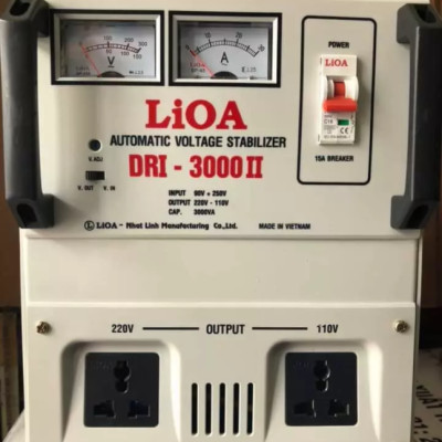 Ổn áp lioa 3kva model DRI - 3000II đời mới nhất dây đồng 100%