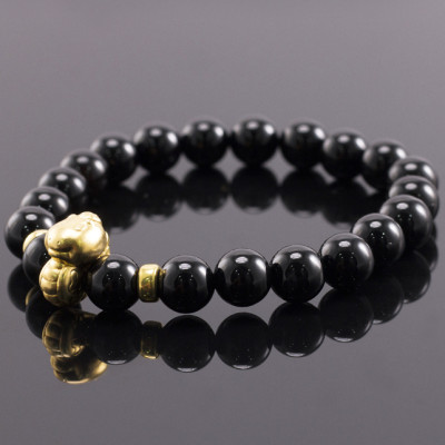 Vòng Tay Đá Thiên Thạch Charm Tuổi Tỵ Bạc Mạ Vàng 24K Ngọc Quý Gemstones