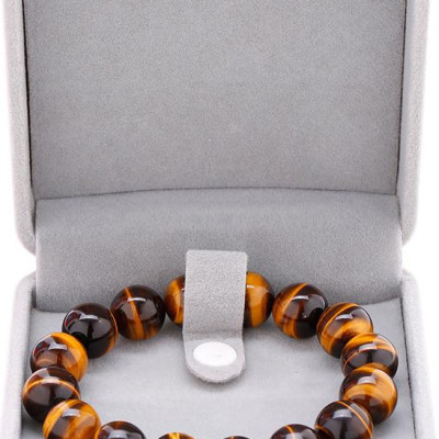 Vòng Tay Đá Phong Thủy Mắt Hổ Nâu K07