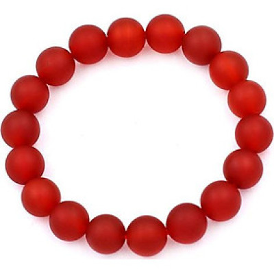 Vòng đeo tay Thạch Anh Đỏ Mờ 10 ly - hợp mệnh Hỏa, mệnh Thổ - Size vừa