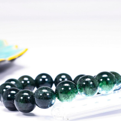 Vòng tay đá thạch anh tóc xanh mệnh hỏa, mộc - Ngọc Quý Gemstones