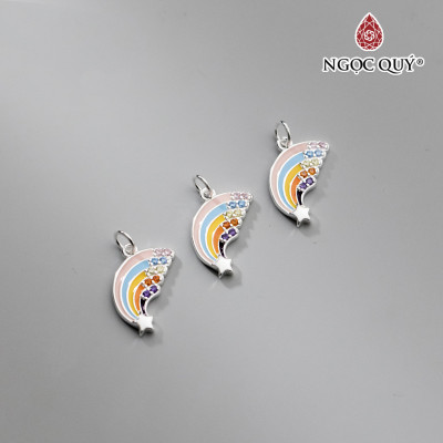Charm treo hình cầu vồng đính đá - Ngọc Quý Gemstones