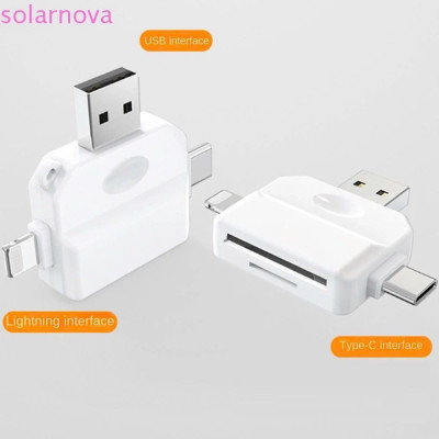 Đầu đọc thẻ nhớ SD, TF đa năng 3in1 Type c, L, USB dùng cho điện thoại, laptop, máy ảnh - Hàng nhập khẩu