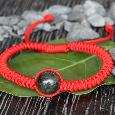 Vòng Tay Kết Dây Hạt Thạch Anh Tóc Xanh Ngọc Quý Gemstones GA32