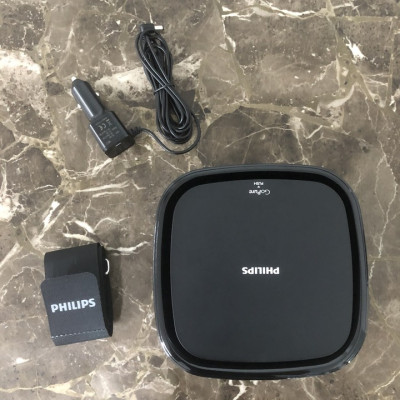 Máy khử mùi, lọc không khí trên xe ô tô Philips GP6201 Công suất 3.7W Cảm biến không khí 3 màu AQI - Hàng nhập khẩu