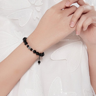 Vòng Tay Đá Obsidian Mix Charm Ngọc Quý Gemstones VT27