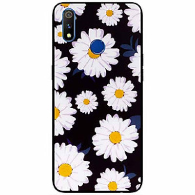 Ốp lưng dành cho Realme 3 Pro mẫu Cúc Nhuỵ Vàng Nền Đen