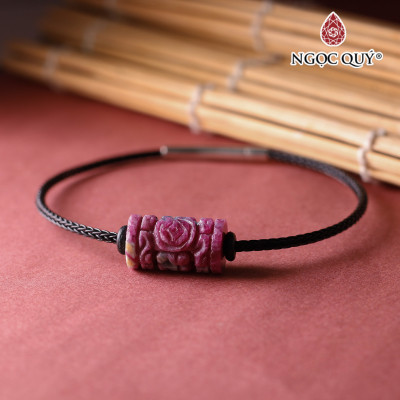 Vòng thép ruby hồng ngọc mệnh hỏa, thổ - Ngọc Quý Gemstones
