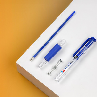 Combo 5/10/20 Bút bi Thiên Long TL-025 ngòi 0.8mm mực xanh đỏ đen có tấm đệm mềm giúp cầm êm tay và giảm trơn khi viết