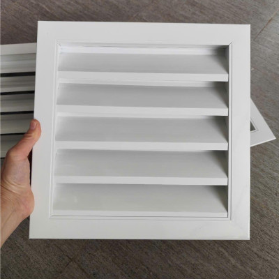 Tấm chắn gió louver nan Z 400x400 kèm lưới chắn côn trùng