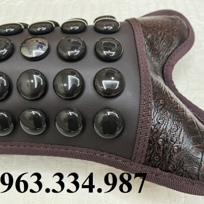 Gối đá nhiệt nóng tourmaline Fanocare kết hợp 2 viên đá từ tính giúp giảm mỏi vai gáy (Loại nhỏ) (Tặng kèm 1 vòng tay đá tourmaline)