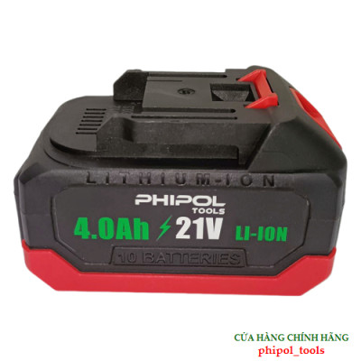 Pin 10 cell dung lượng 2000mAh PHIPOL TOOLS có đèn báo hiển thị dung lượng - Hàng Chính Hãng