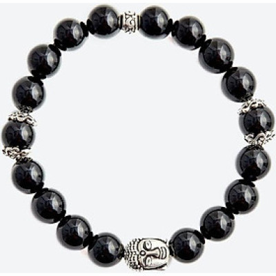 Vòng tay đá thiên thạch charm Phật