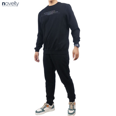 Bộ nỷ chui đầu họa tiết phản quang Novelty Regular fit đen NBNMMDMT3R230633B