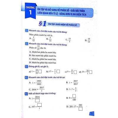Sách: Bài Tập Trắc Nghiệm Và Đề Tự Kiểm Tra Toán 5 - TSTH